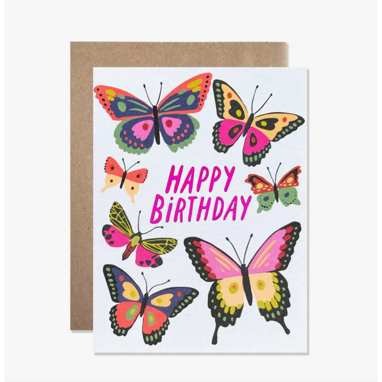 happiest birthday butterflies card