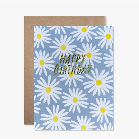 happiest birthday daisies card