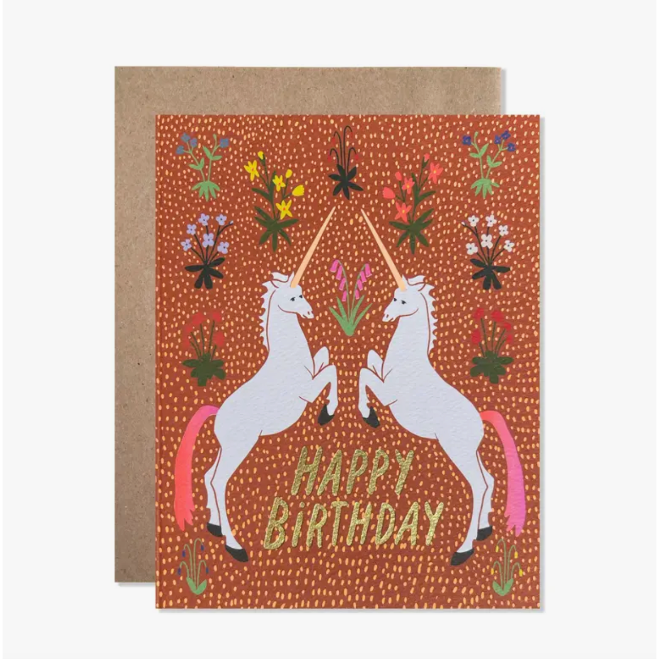 happy birthday unicorns card