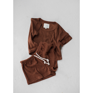 terry lounge set | chocolate brown