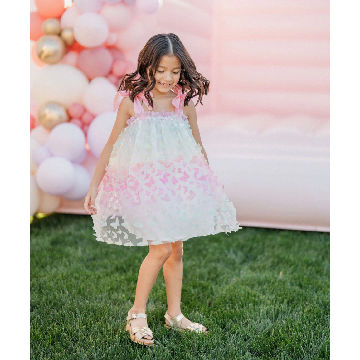 rainbow butterfly dress