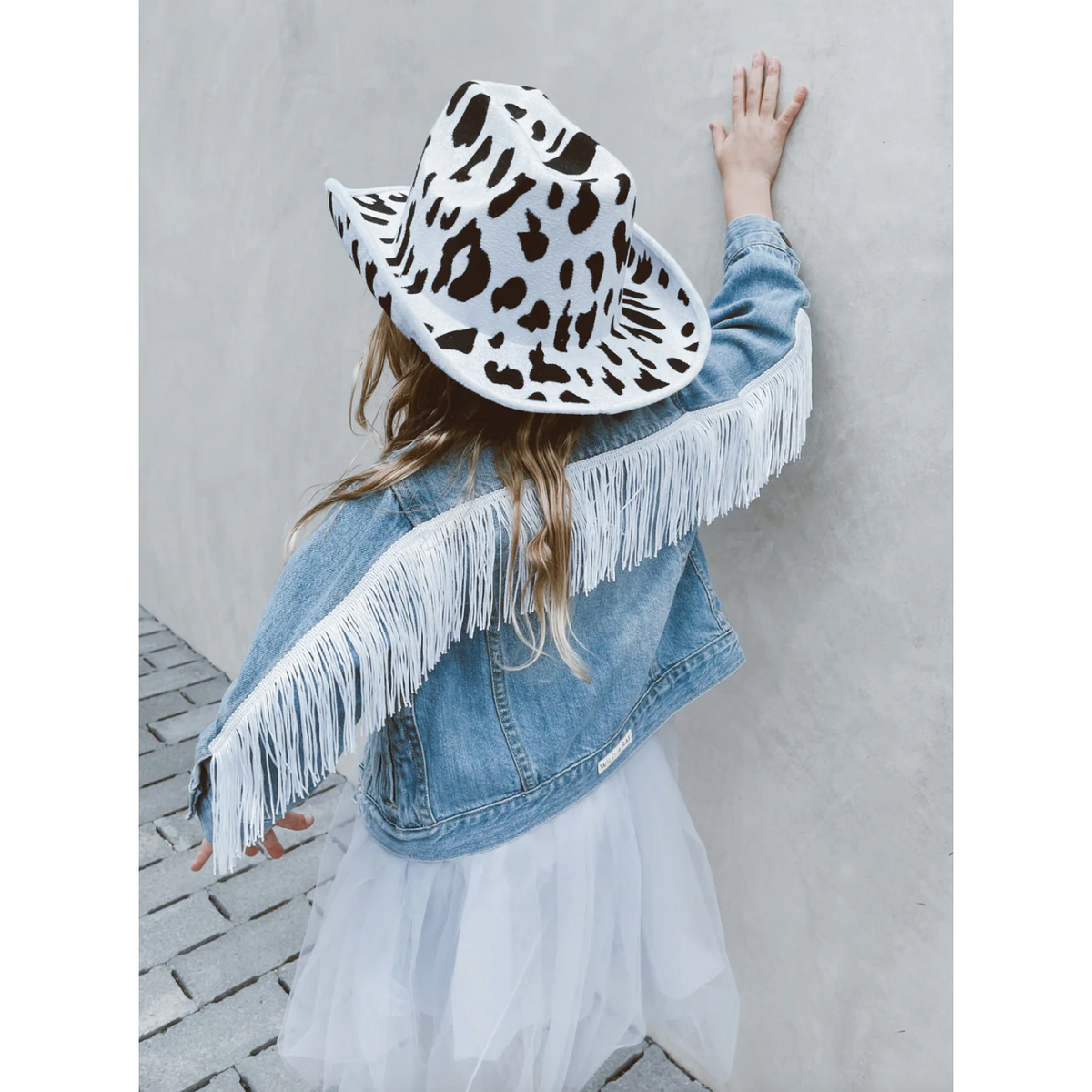 cowgirl fringe jacket | white