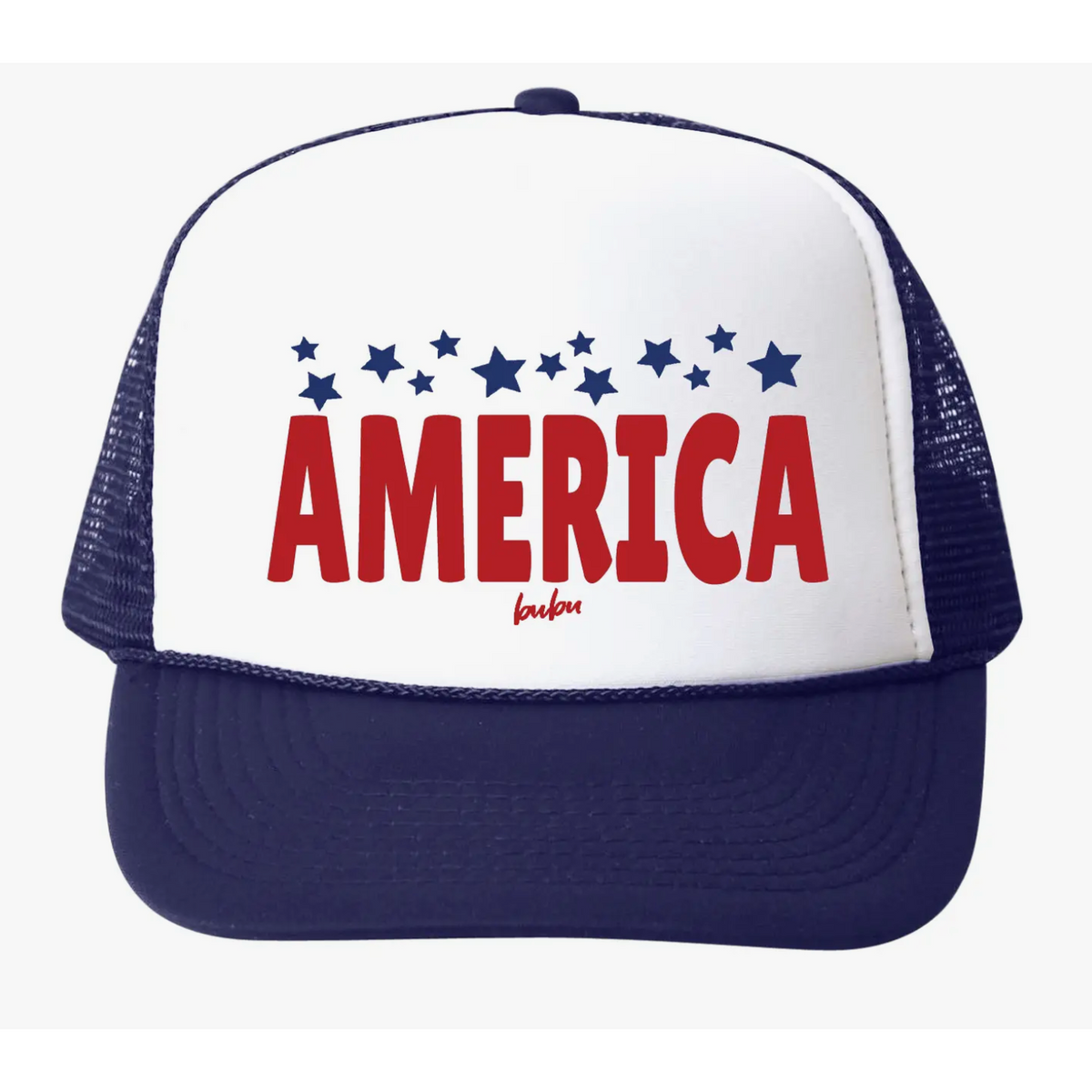 july 4th america trucker hat in black