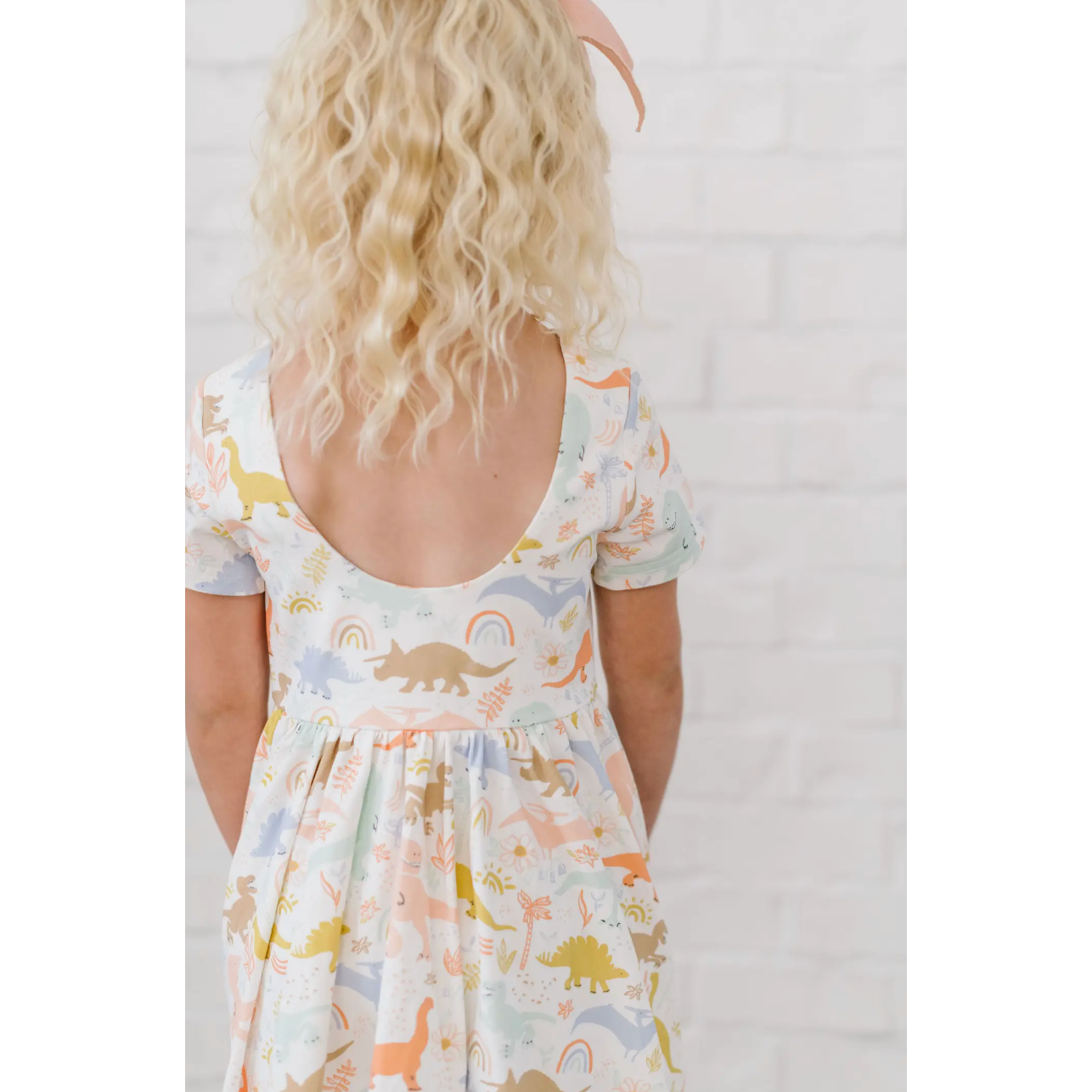 classic scoop twirl dress | dainty dinos