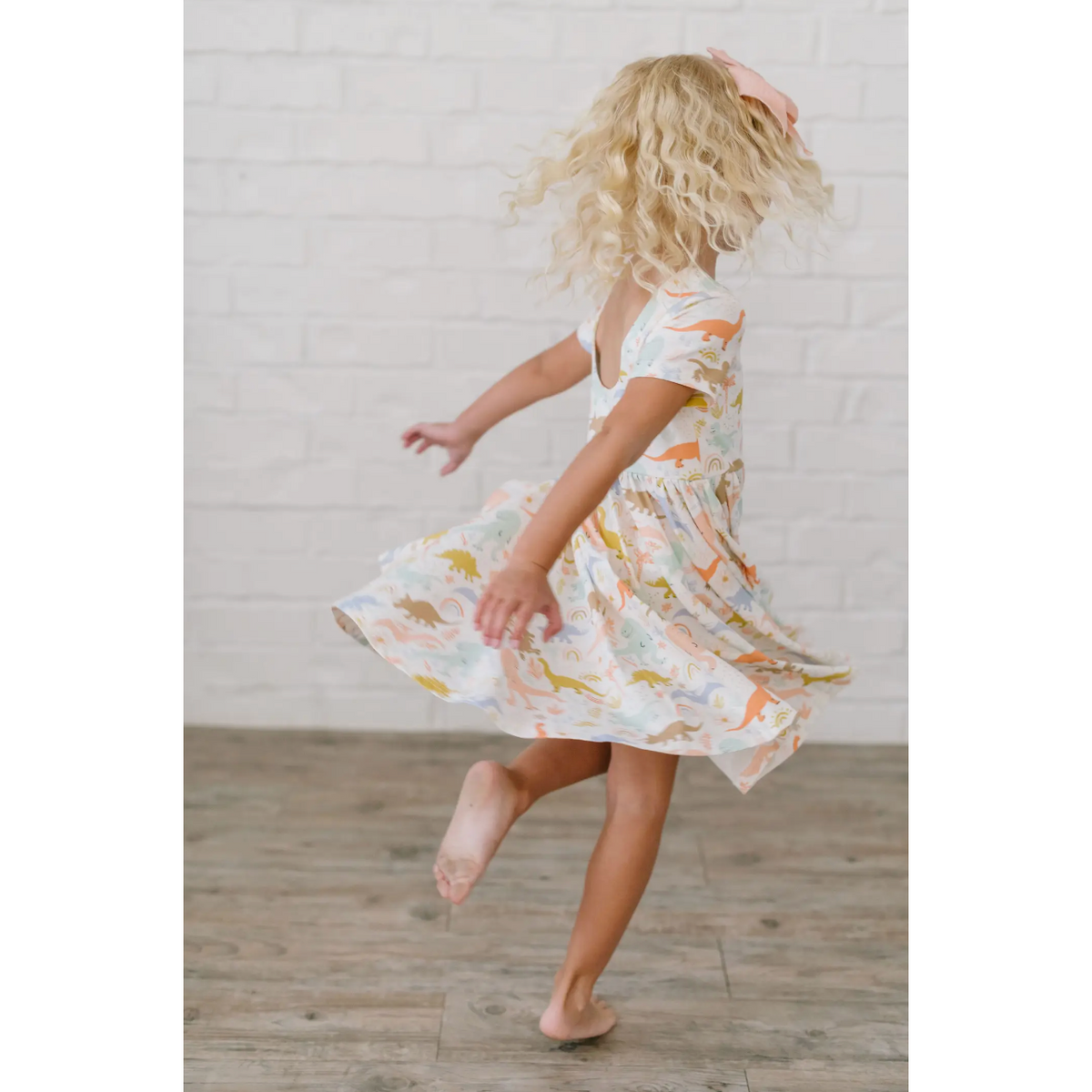 classic scoop twirl dress | dainty dinos