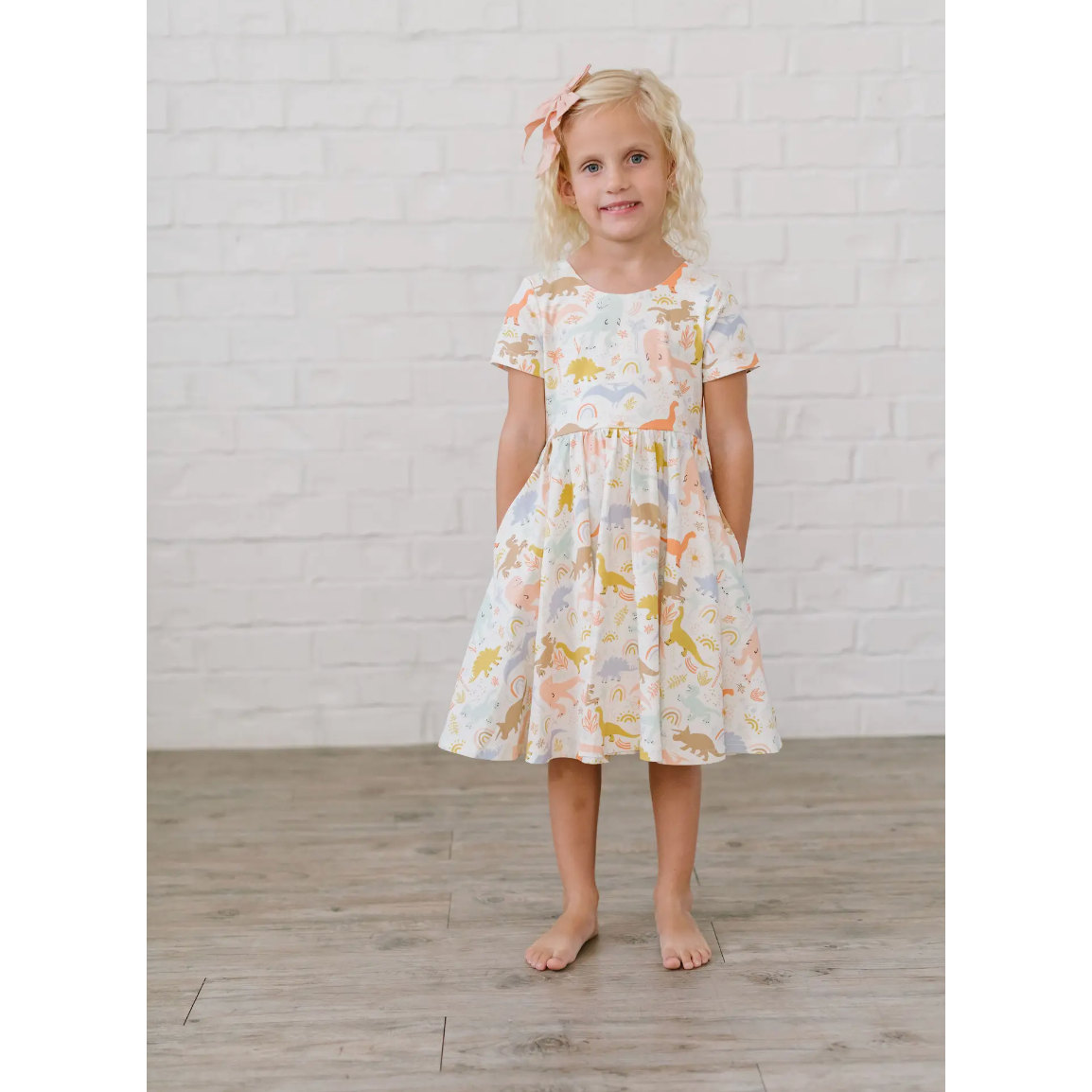 classic scoop twirl dress | dainty dinos