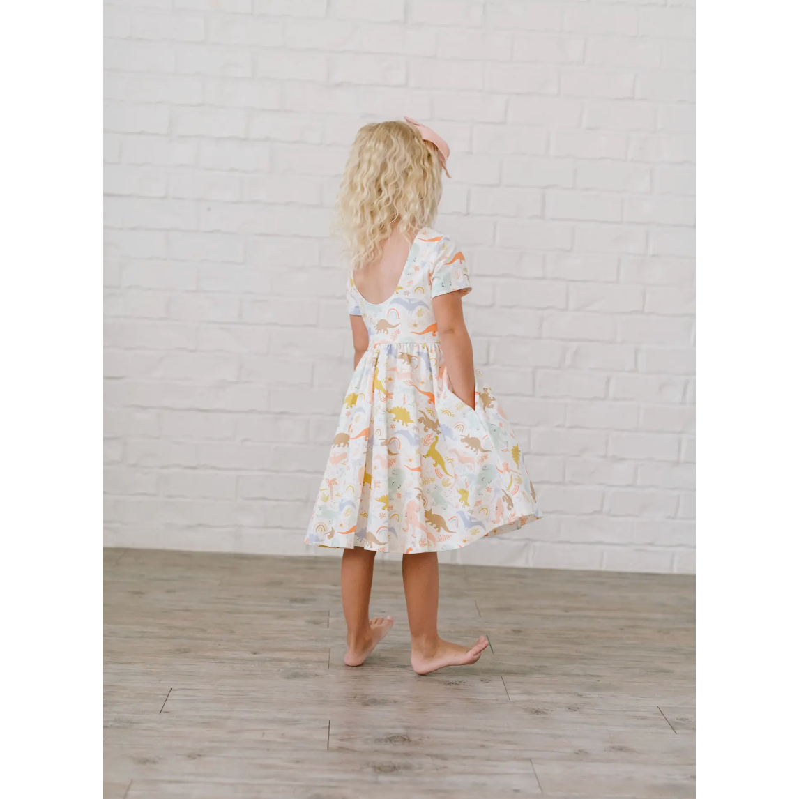 classic scoop twirl dress | dainty dinos