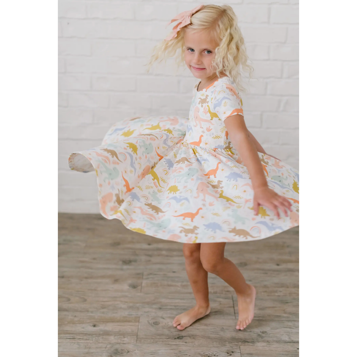 classic scoop twirl dress | dainty dinos