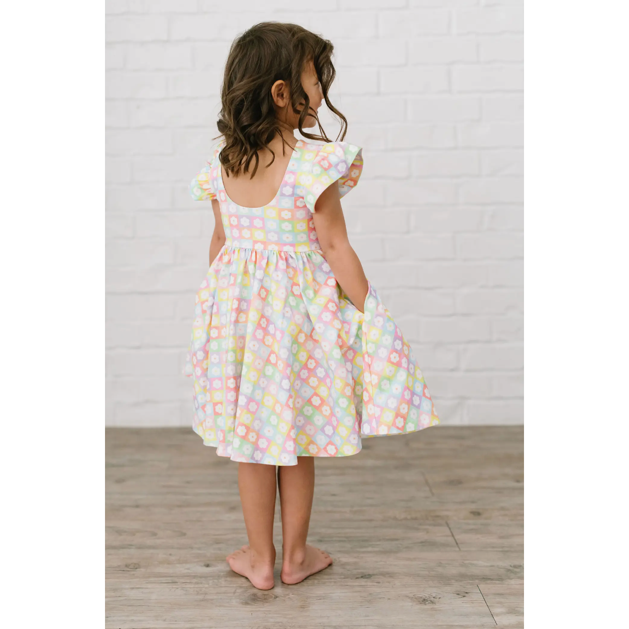 olivia dress | floral blocks