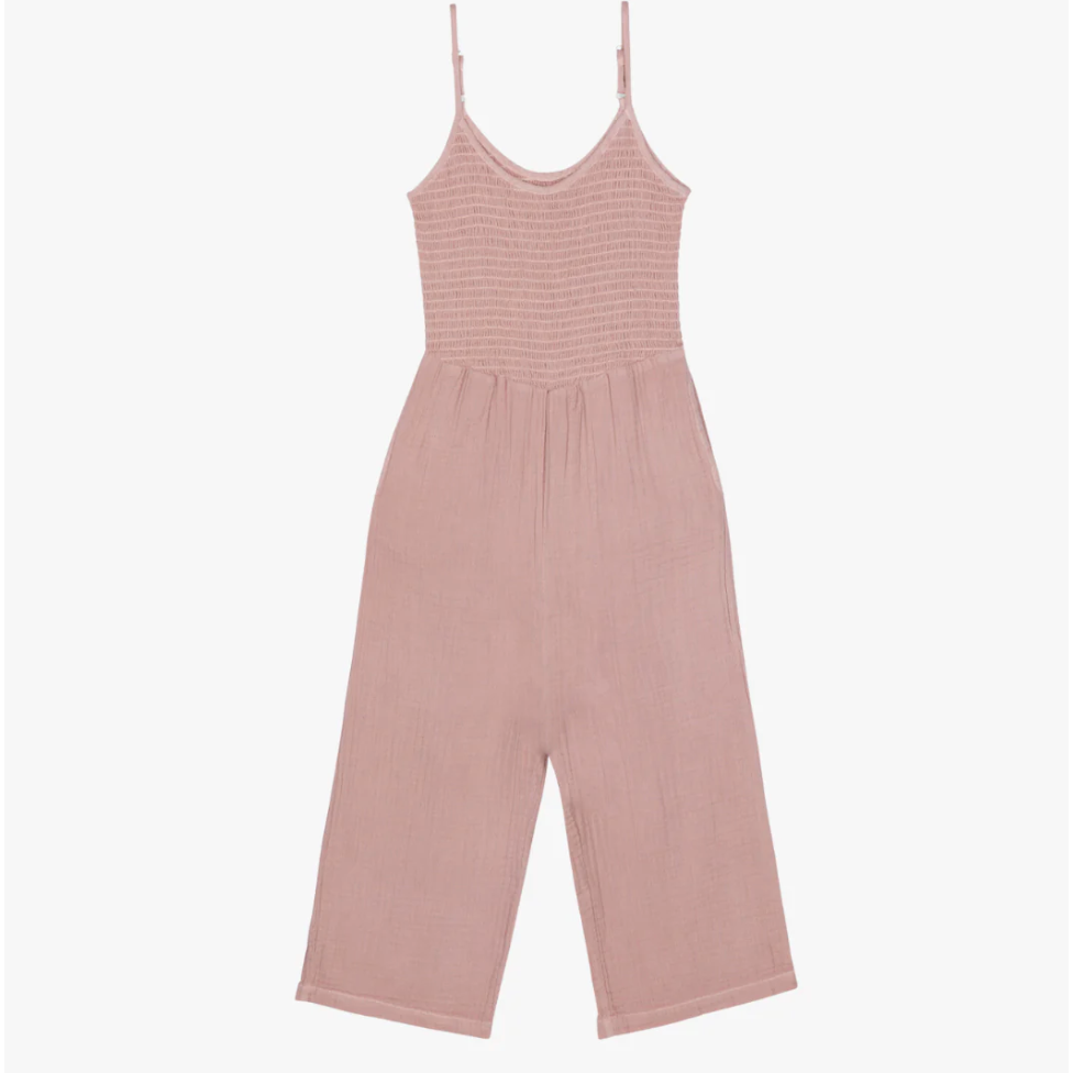 leena smocked jumpsuit | pink