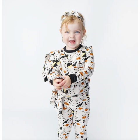 halloween bamboo toddler pajama set | spooky cute