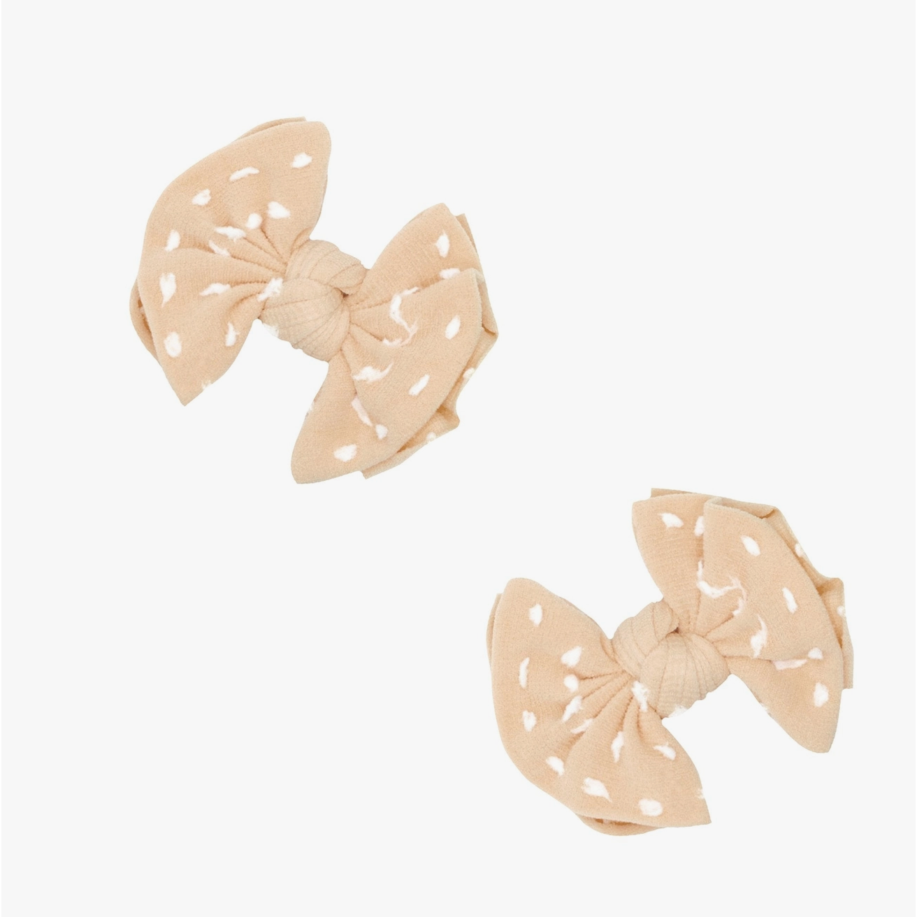 2 pack baby shab clips | caramel dot