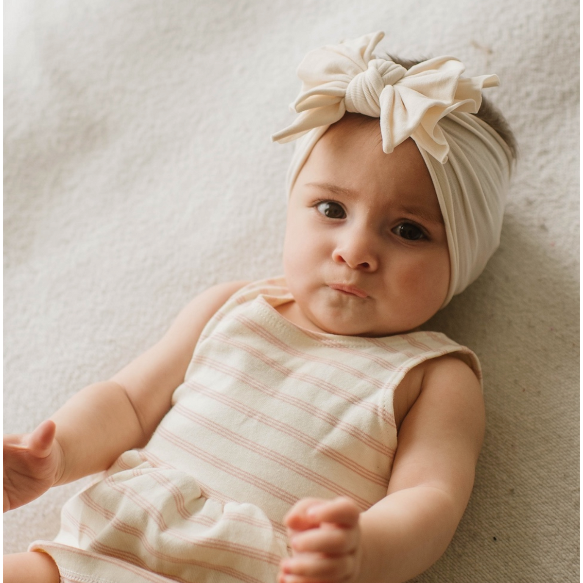 fab bow headband | oatmeal