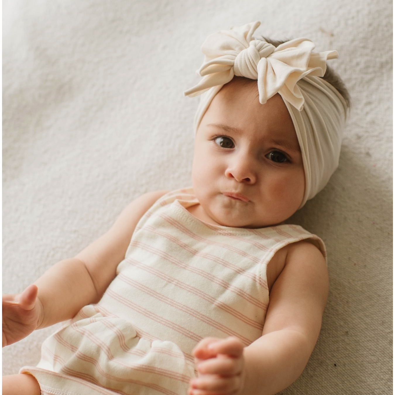 fab bow headband | oatmeal