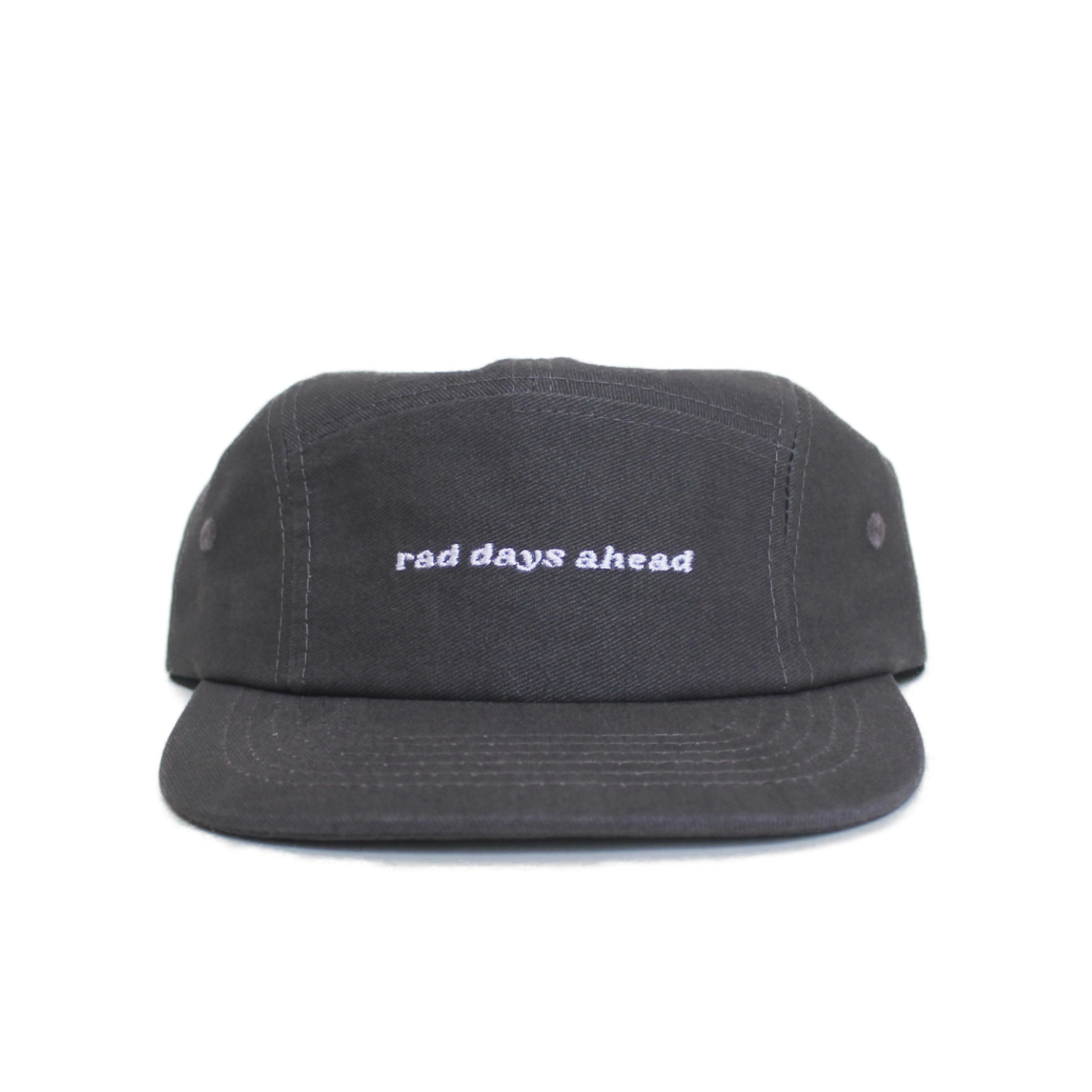 rad days ahead cotton five-panel hat in charcoal