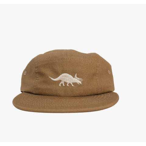 triceratops cotton five-panel hat in khaki