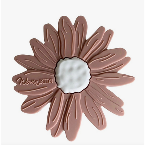 silicone teether | blush daisy