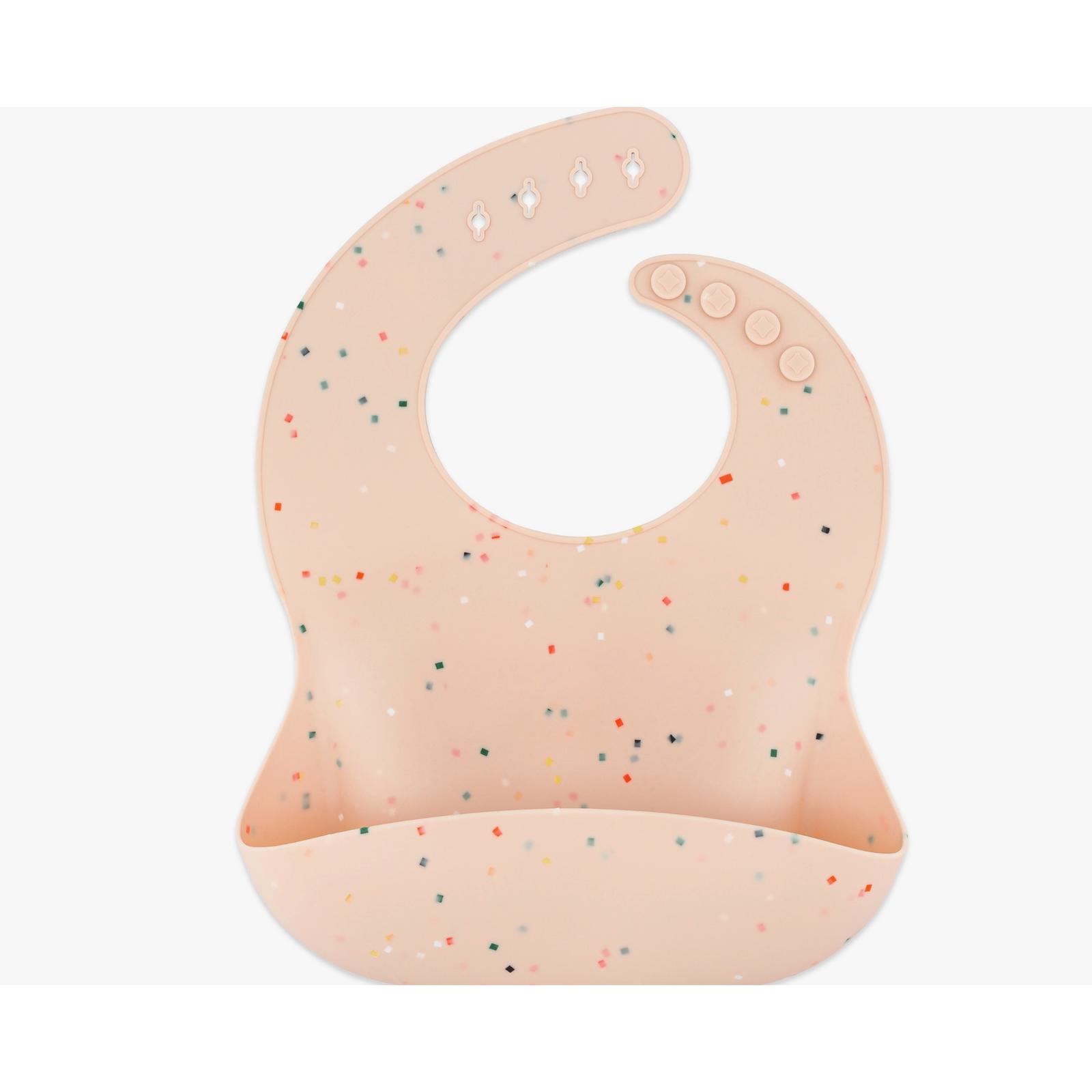 silicone bib | guava confetti