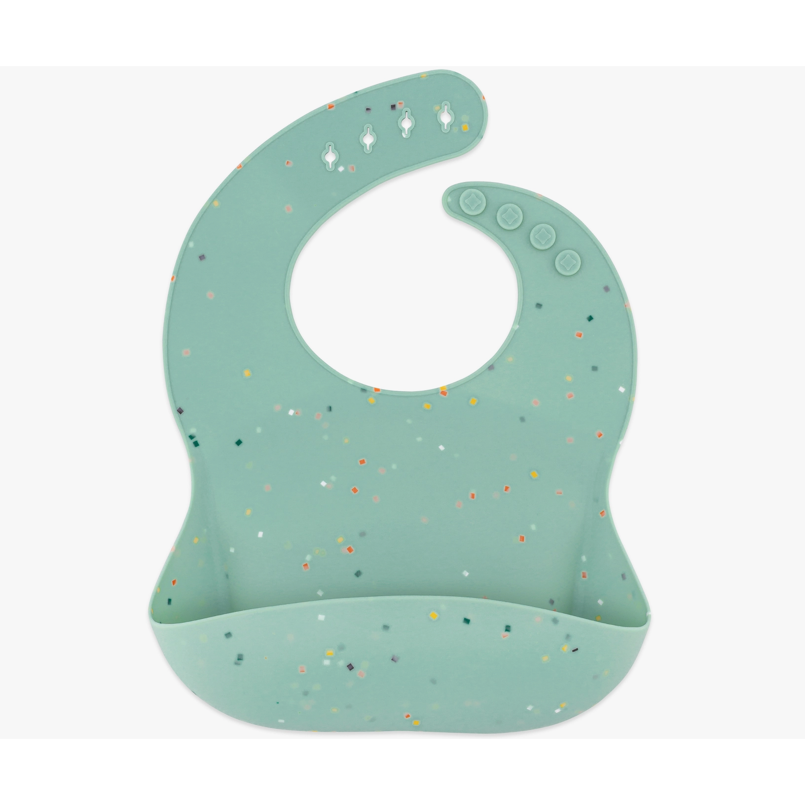 silicone bib | mint confetti