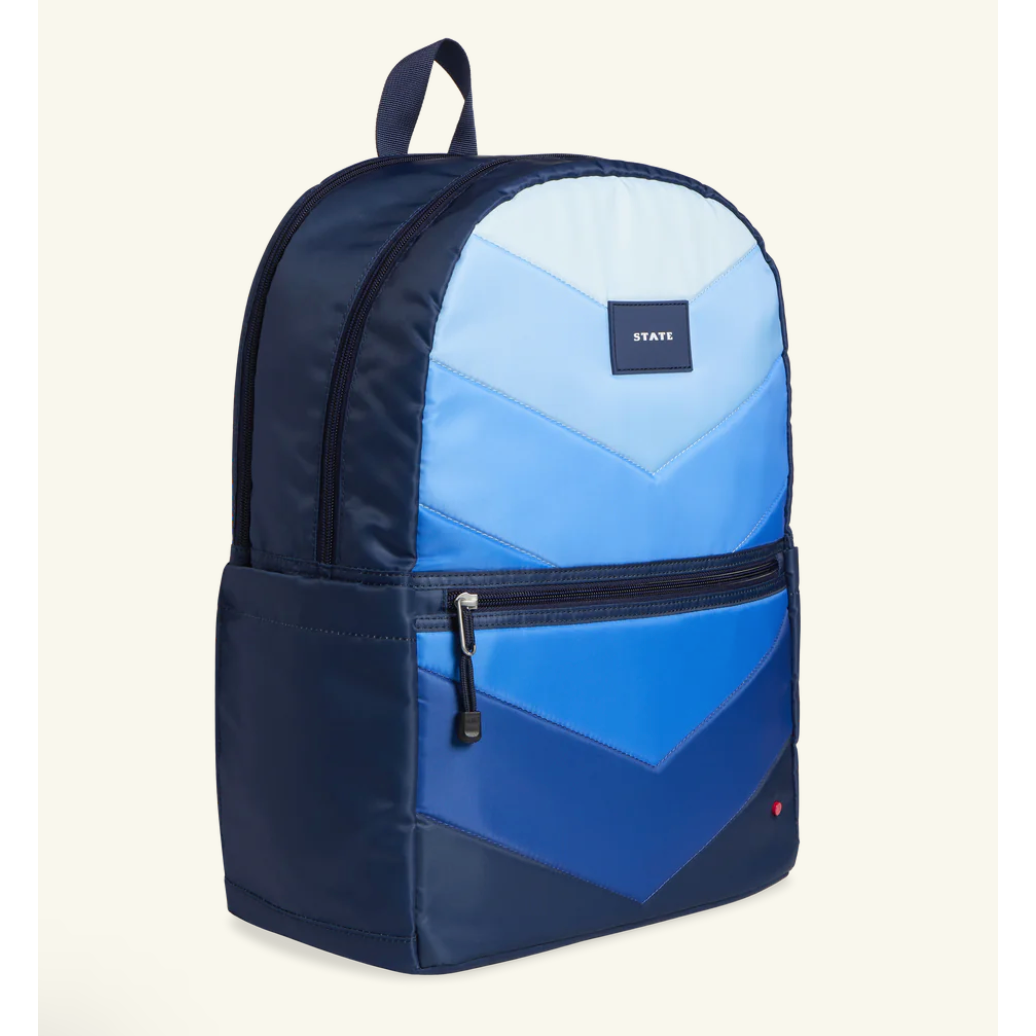 kane kids large backpack | blue chevron puffer