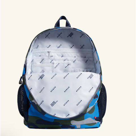 kane kids large backpack | blue chevron puffer