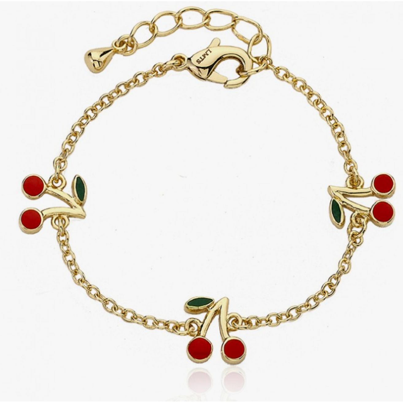 enamel cherries bracelet