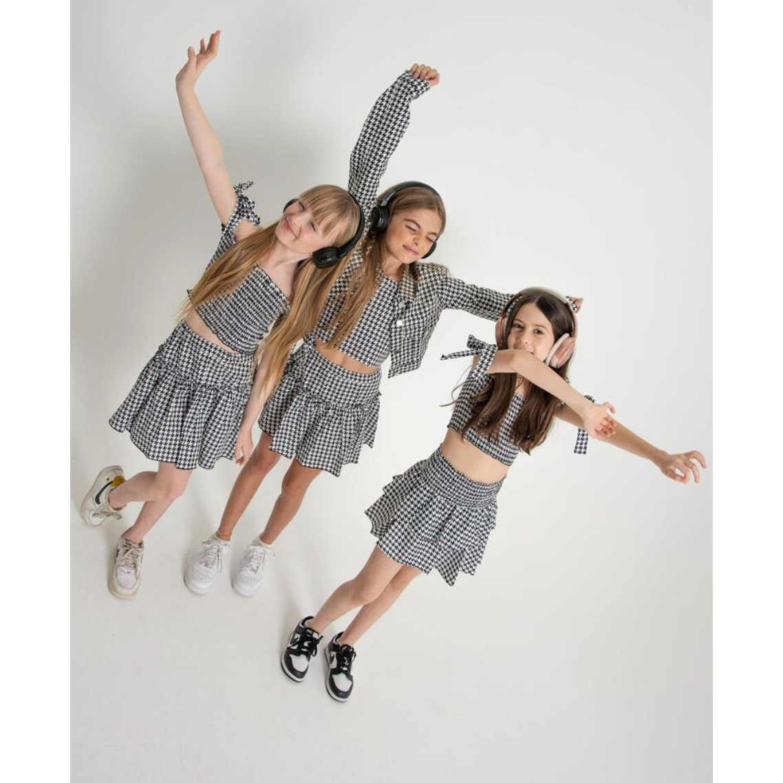 jessie top | black & white houndstooth