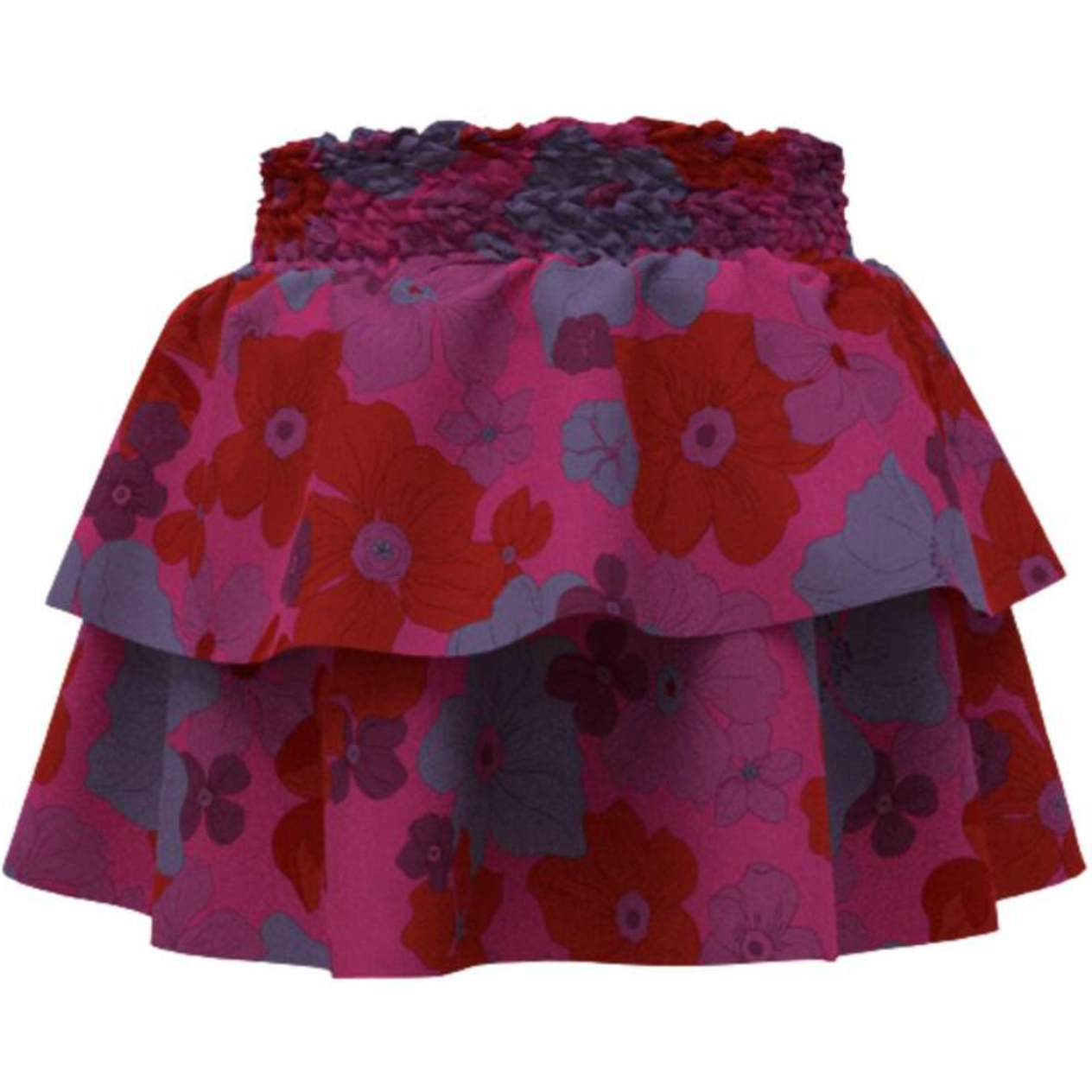 jules mini skirt | pink 70s floral