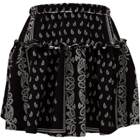 drew mini skirt | black bandana