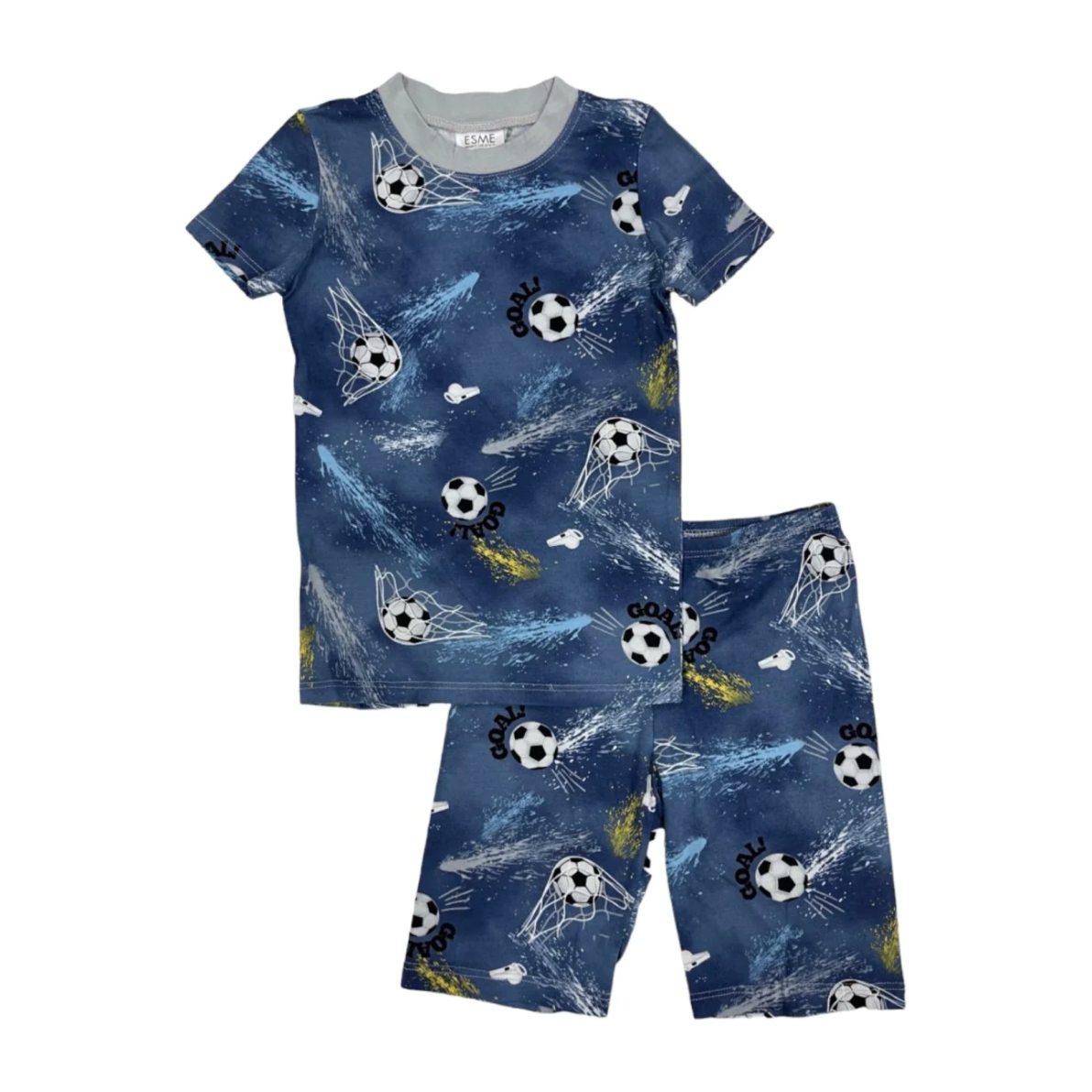 short sleeve and boxer pajama set | soccer