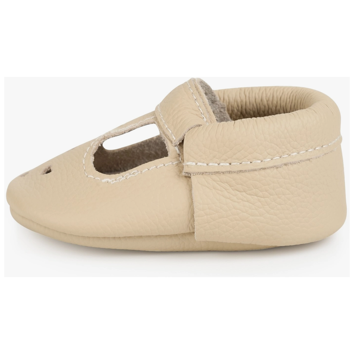 leather baby mary janes in latte