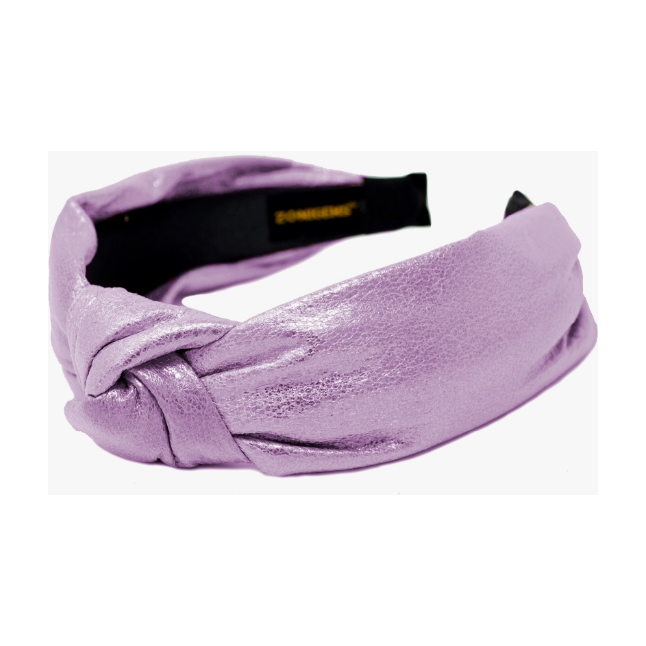 shiny rainbow knot headband | purple