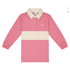 rugby dress | watermelon/off white