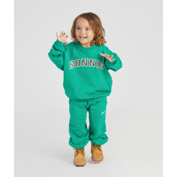 varsity crewneck | court green