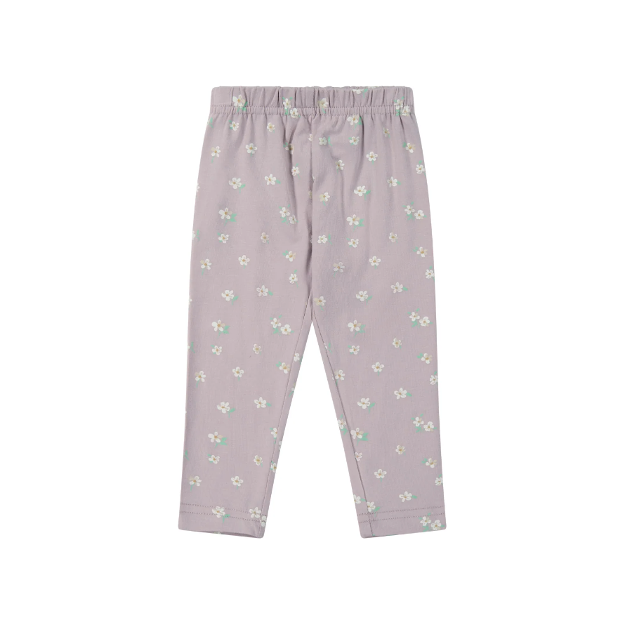 organic cotton legging | simple flowers lilac