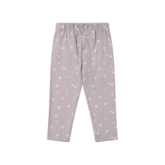 organic cotton legging | simple flowers lilac