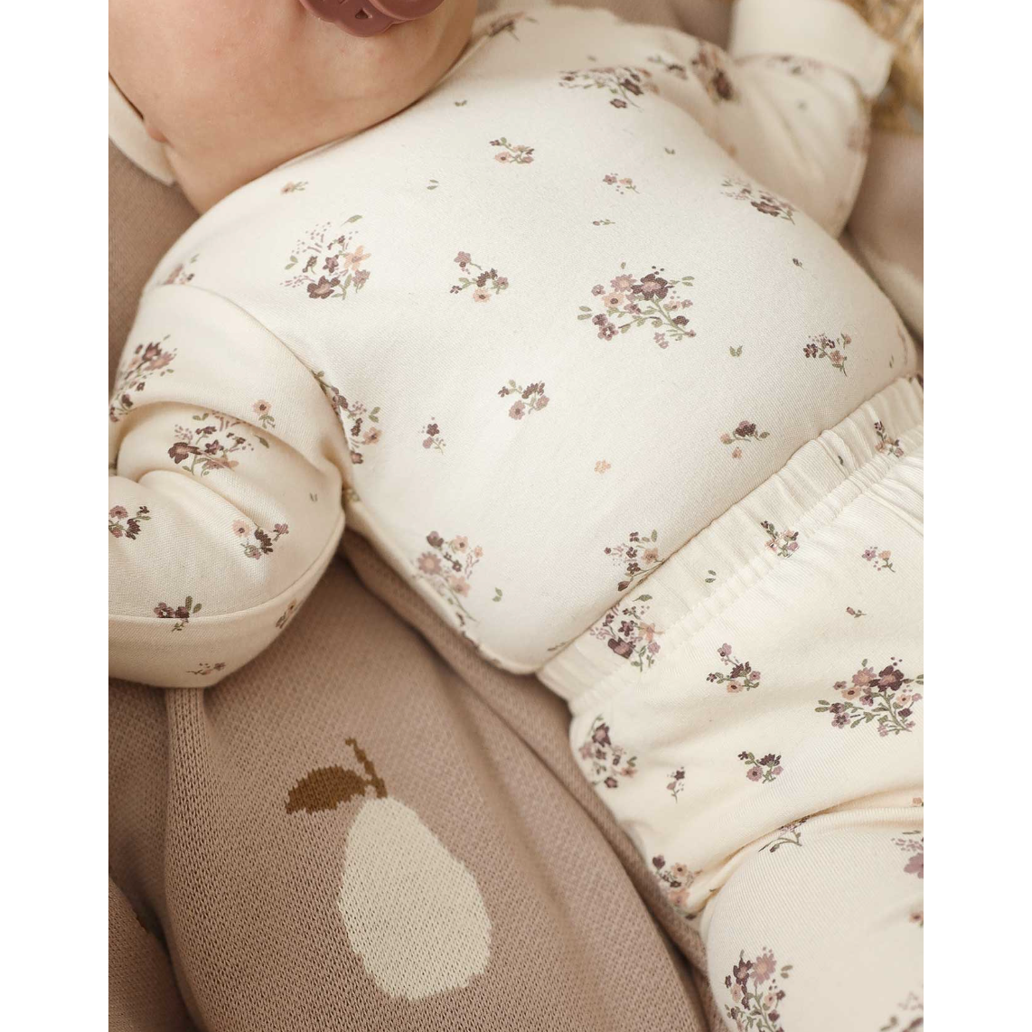 organic cotton long sleeve bodysuit | lauren floral