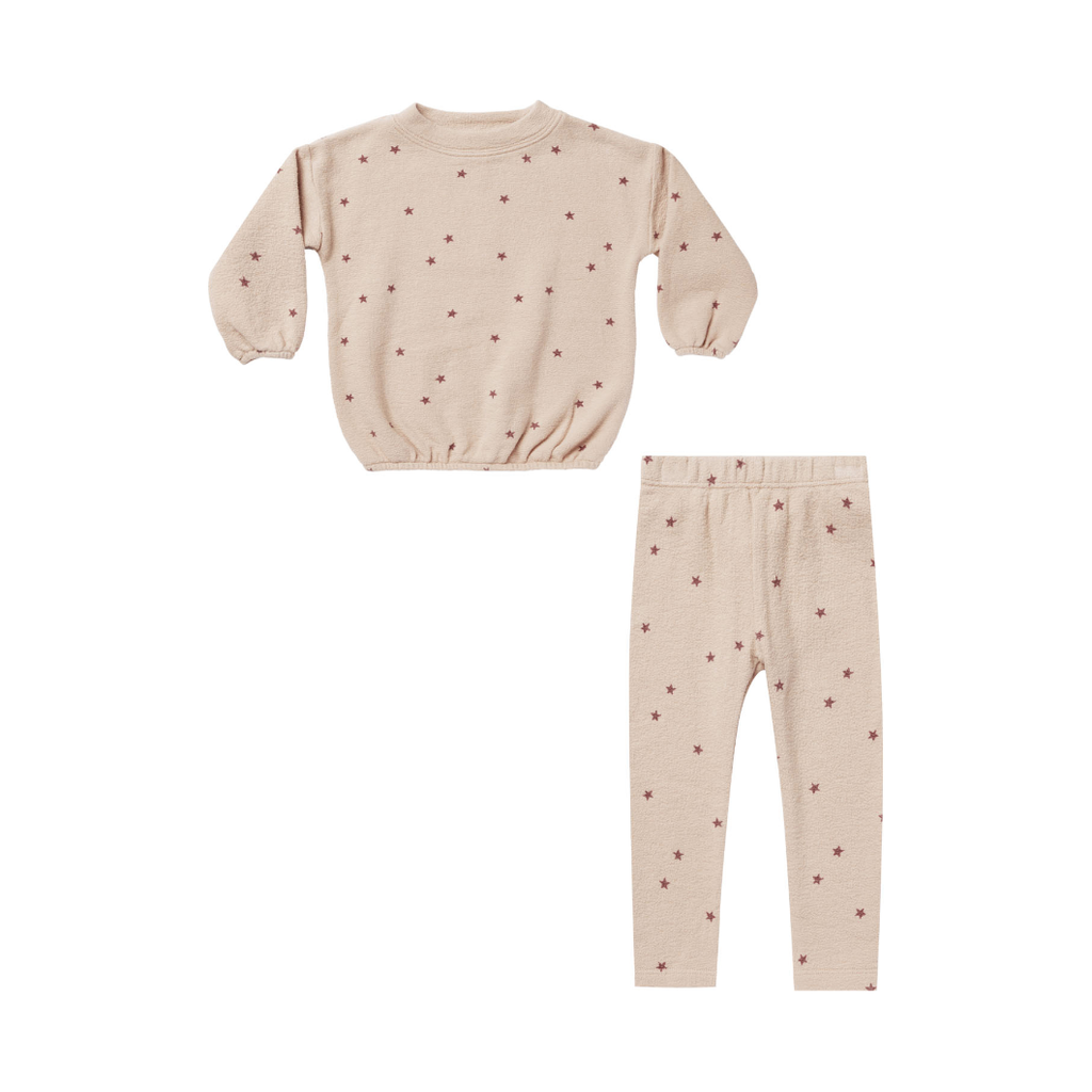 spongey knit set || stars