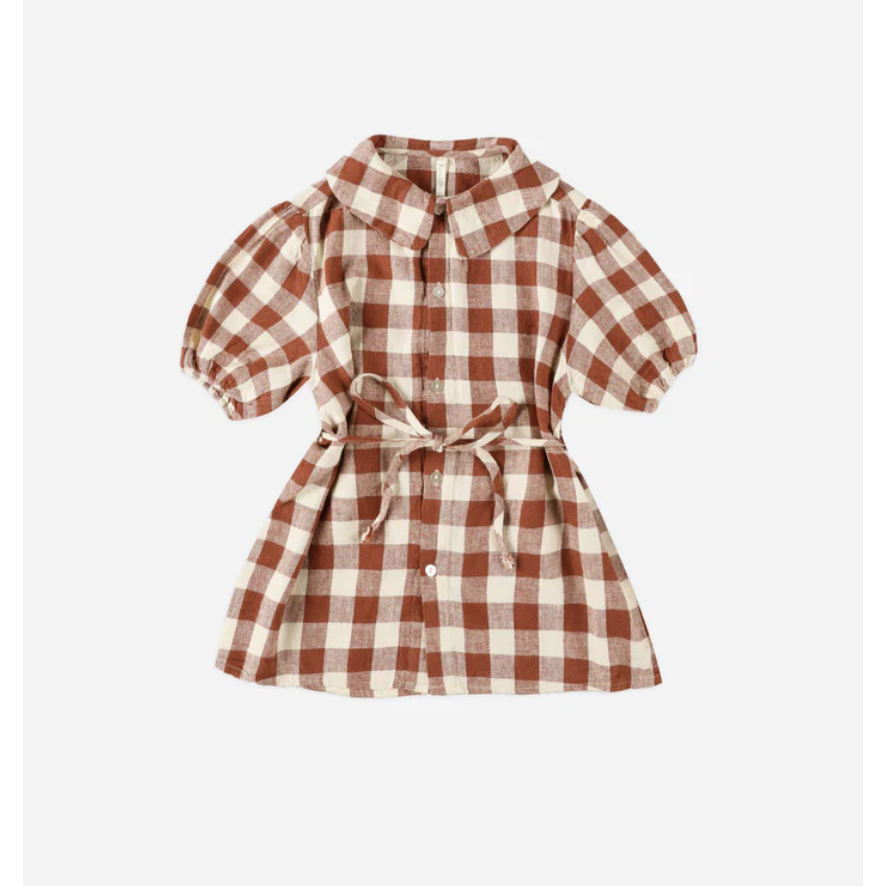olive dress || ruby plaid