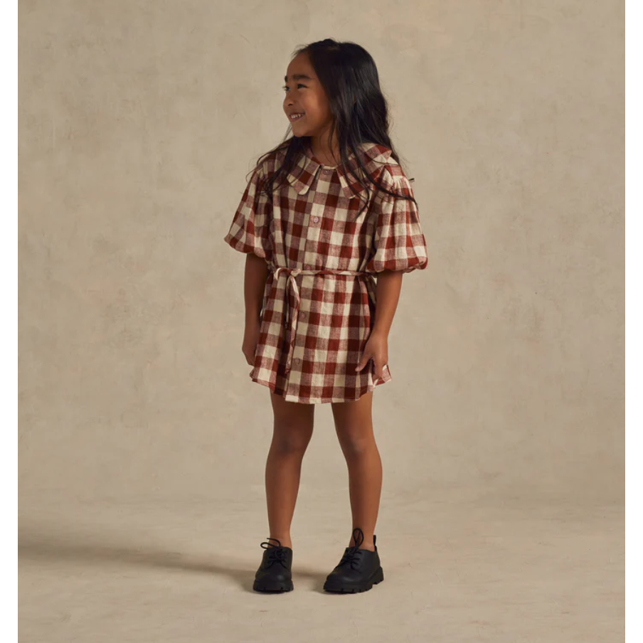 olive dress || ruby plaid