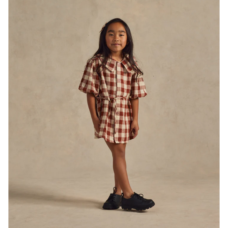 olive dress || ruby plaid