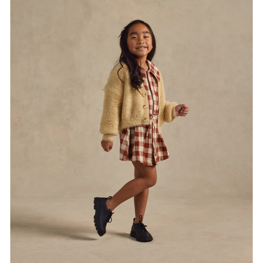 olive dress || ruby plaid