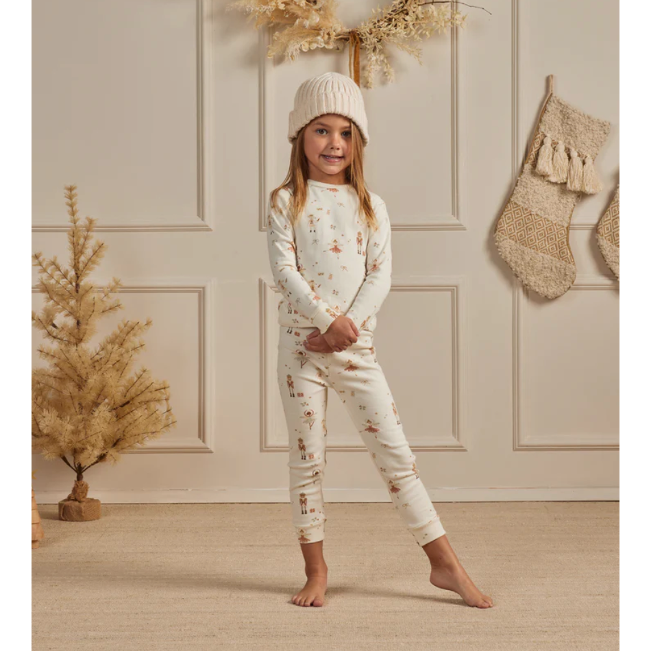organic pajama set || nutcracker