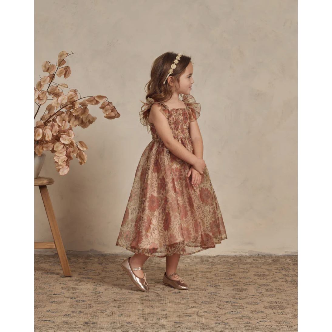 ballet flats || champagne metallic