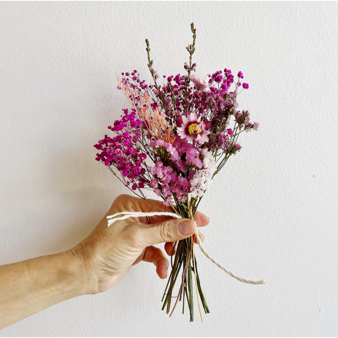 mini classic dried flower bouquet | pink ombre