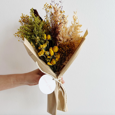 wanderlust dried flower bouquet | yellow & green