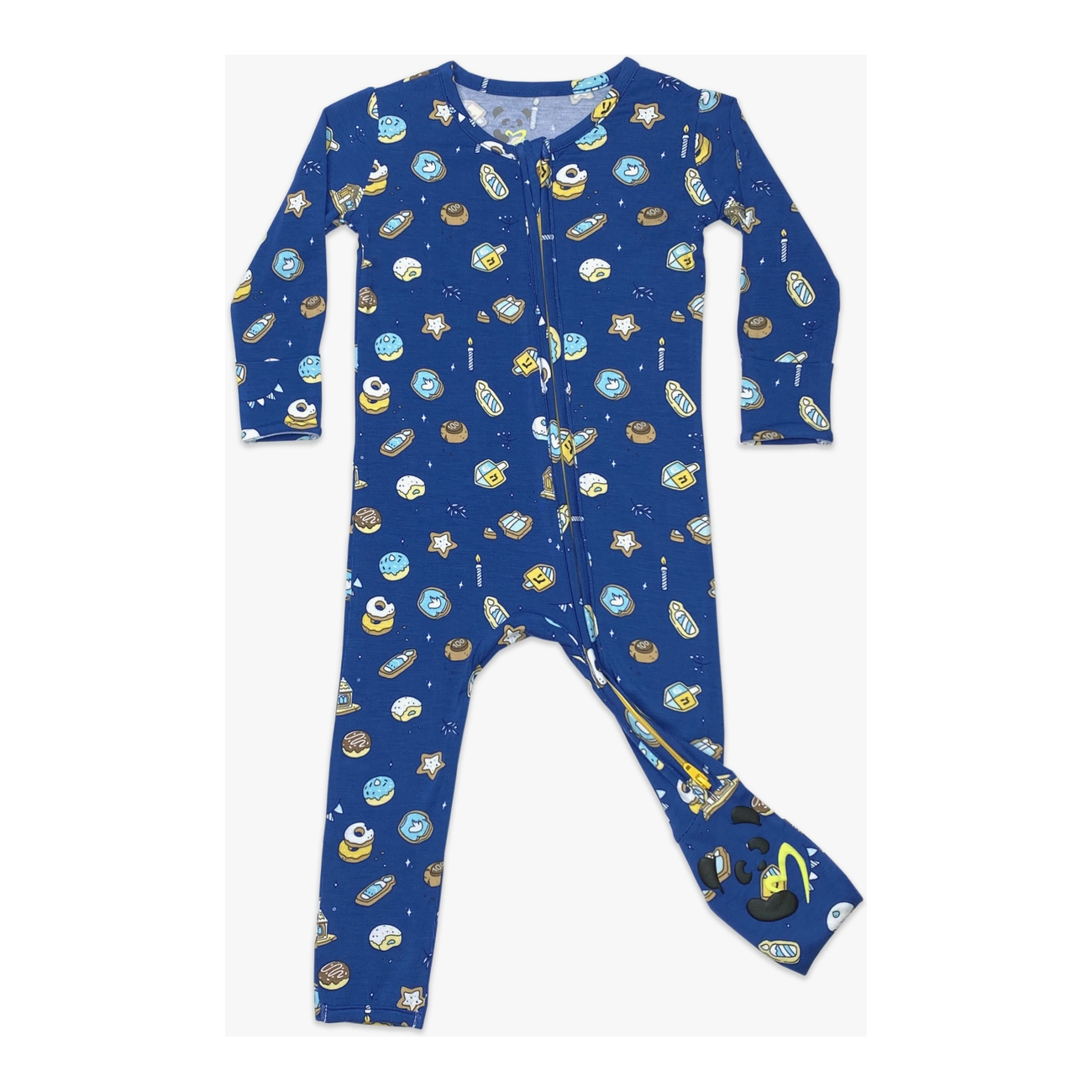 hanukah cookies bamboo baby convertible footie pajamas