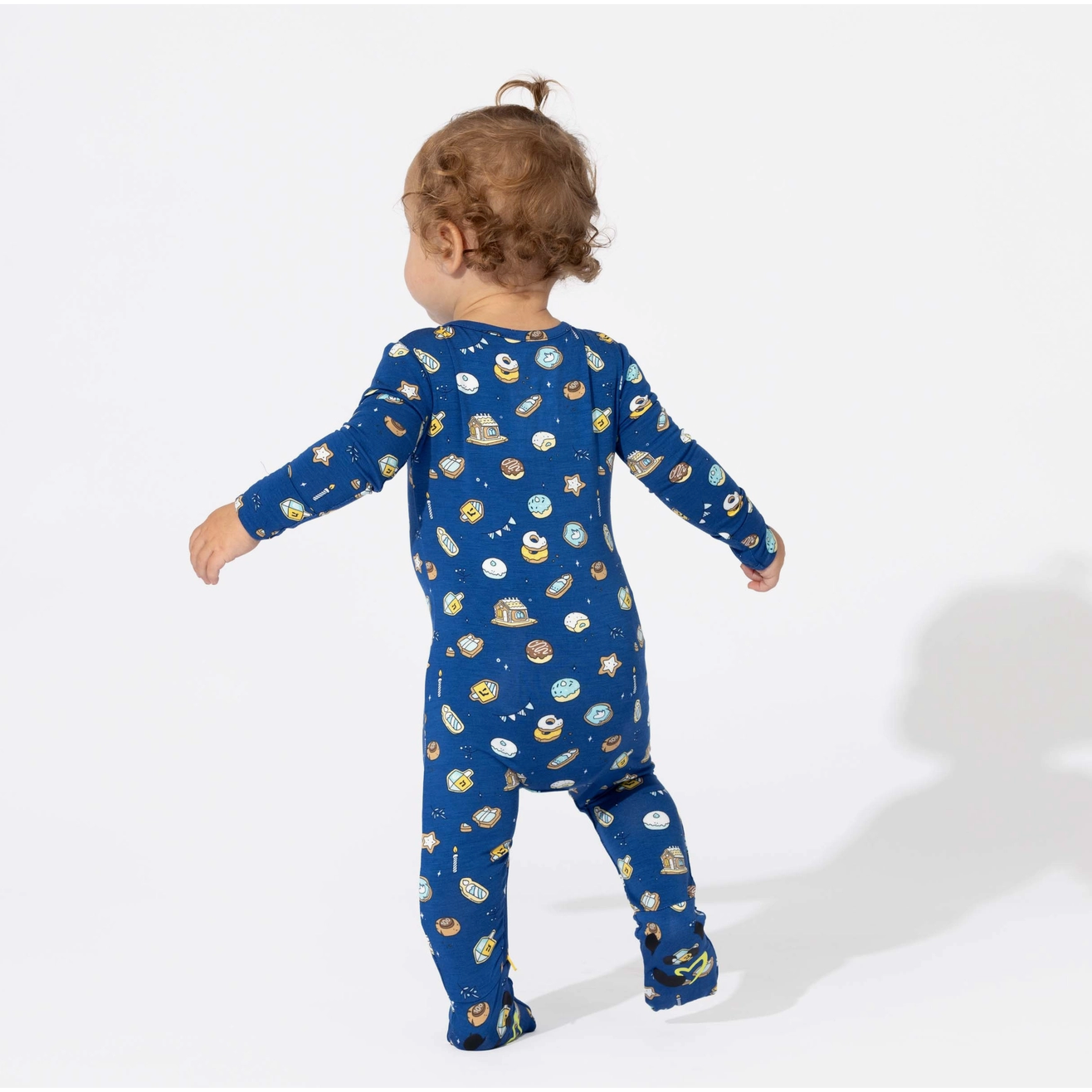 hanukah cookies bamboo baby convertible footie pajamas