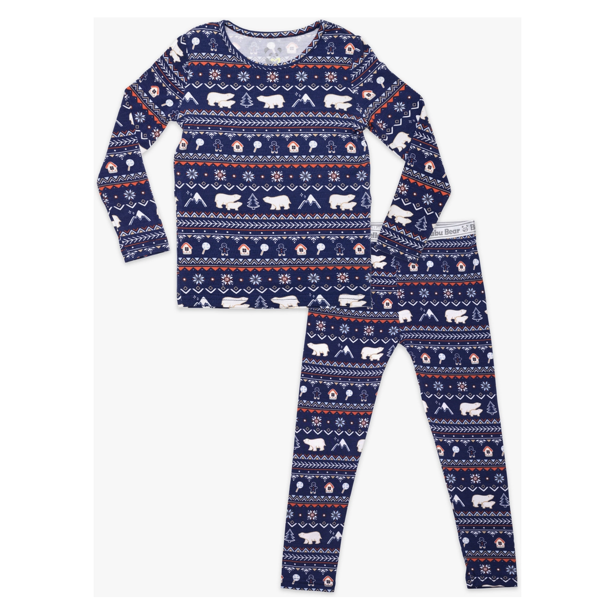 polar isle bamboo kids two piece pajamas