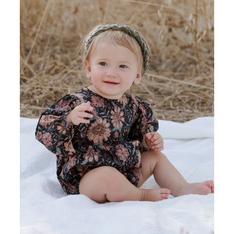 luna romper || holiday bloom